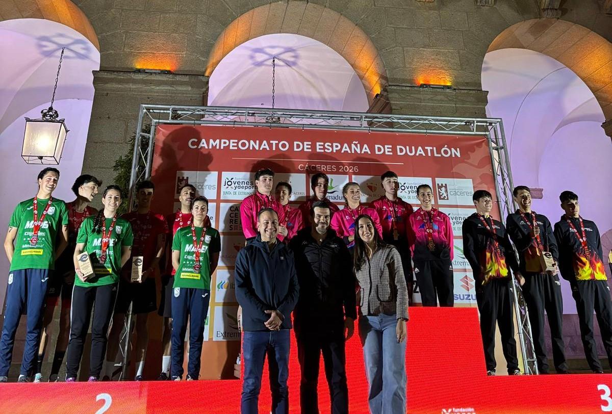 El duatlón femenino aragonés brilla en el Campeonato de España de Duatlón de Cáceres