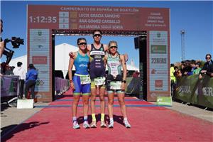 Lucía Gracia oro e Izan Edo plata en el Campeonato de España de Duatlón Junior