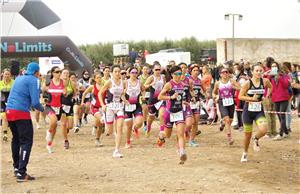 Lucas Aurell y Leticia Soria dejan muy encarrilada la XXIII Copa aragonesa de duatlón cros, Trofeo bilstein group