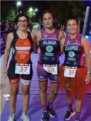 Andrés Zapater y Pilar Aliaga se imponen en el VII Duatlón Nocturno Calcigada Sobradiel