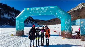 Enara Oronoz y Peio Osoro revalidan el título de campeones de España de Triatlón de Invierno