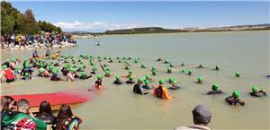 Ester Ruiz y Jaime Martín campeones de Aragón de Triatlón Cros 2019