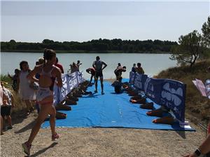 Eduardo Jiménez y Marta Gil estrenan el palmarés del I Acuatlón Triatlón Cierzo