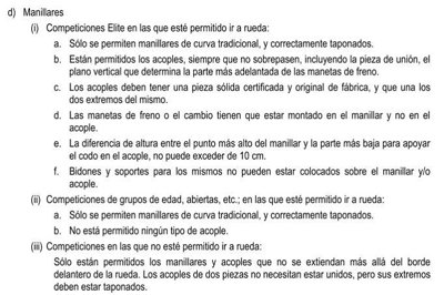 Aclaración sobre la prohibición de acoples en próximas competiciones FATRI