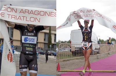 Eliseo Martín y Ana Llanos se adjudican el Ranking Aragonés de Duatlón 2017
