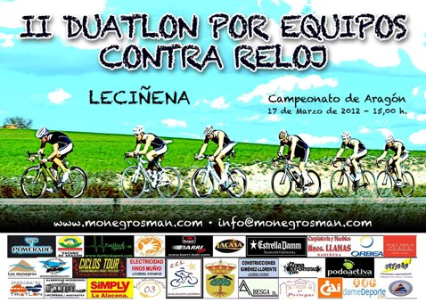 Horarios de Salida II Duatlón Crontrarreloj por equipos de Leciñena