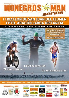 Más de 200 valientes se enfrentan al triatlón más exigente en el "Monegrosman"