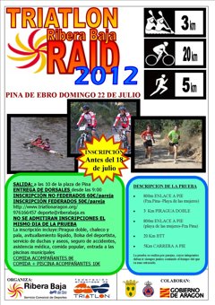 Últimas novedades y lista de inscritos para el Triatlón Ribera Baja Raid