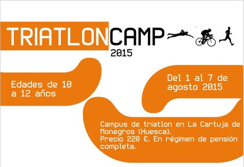 Cartuja de Monegros acogerá una nueva edición del Triatlón Camp para escolares